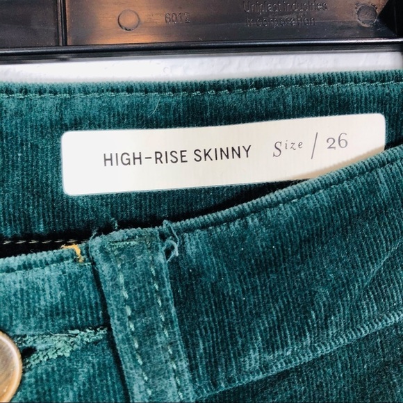 🔥SALE🔥 Anthropologie Pilcro high rise velvet skinny jeans - Picture 5 of 6